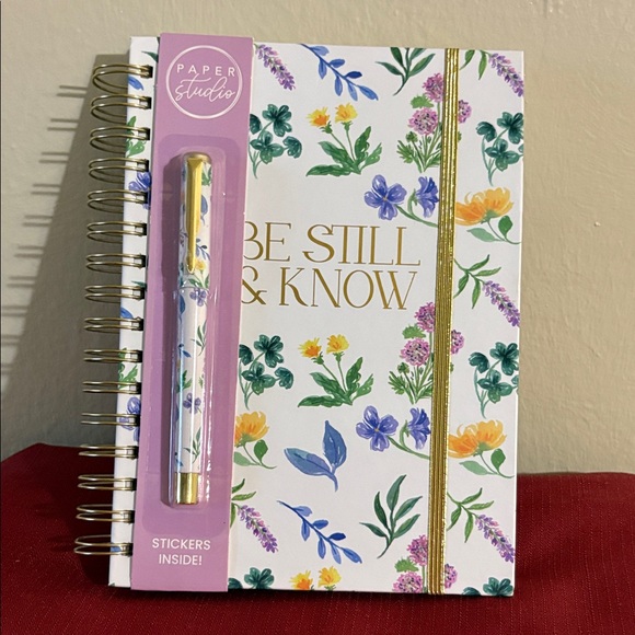 Other - Floral Spiral Journal - Be Still & Know (White/Floral)